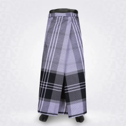 Black and White Grey Checked Cotton Lungi
